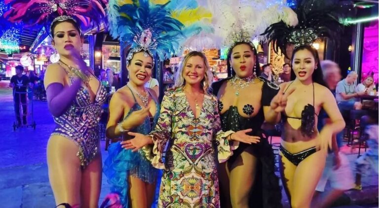 Ladyboys from Thailand in the street