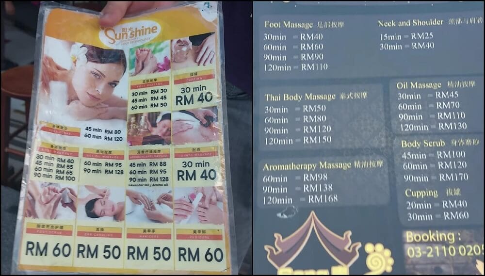 Prices for Erotic Massage in Kuala Lumpur