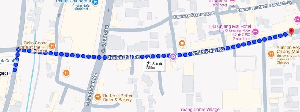 Sridonchai Massage Parlor Map