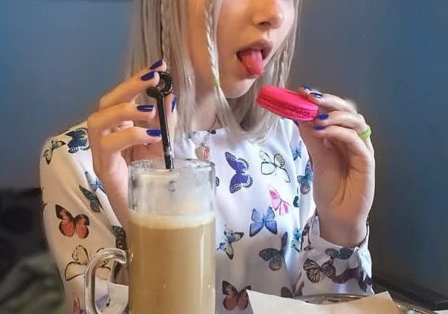 kazakh girl eating